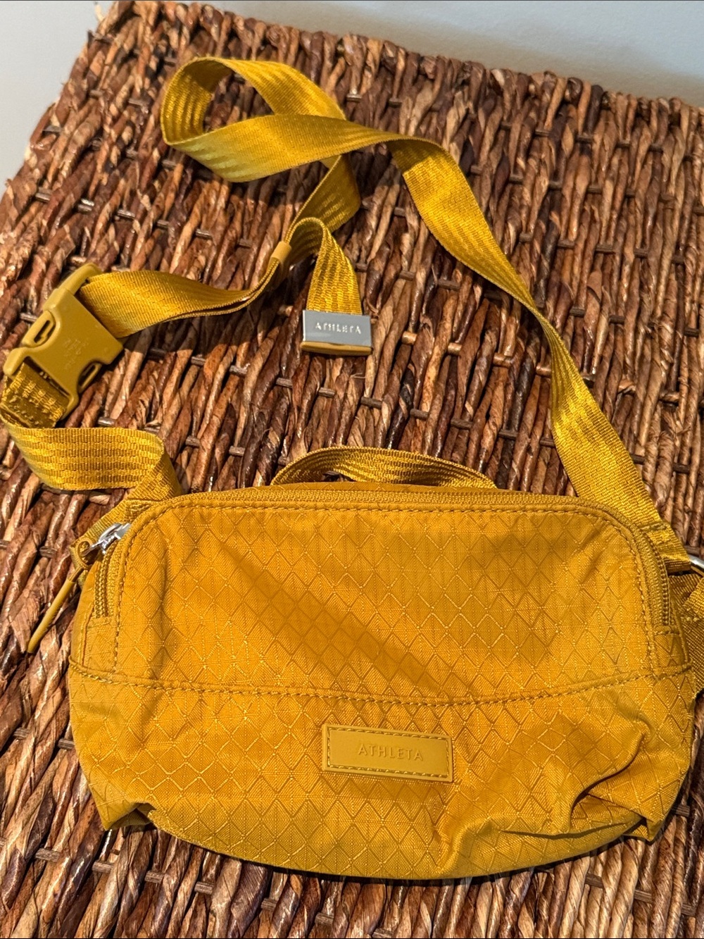 Athleta Golden Yellow Crossbody Belt Bag
